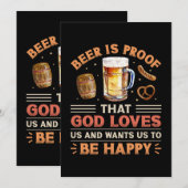 ビール 招待状 (正面/裏面)