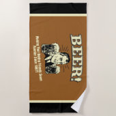 ビール：救済友達がファンニエに見える ビーチタオル (正面)