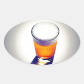 ビール 楕円形シール (正面)