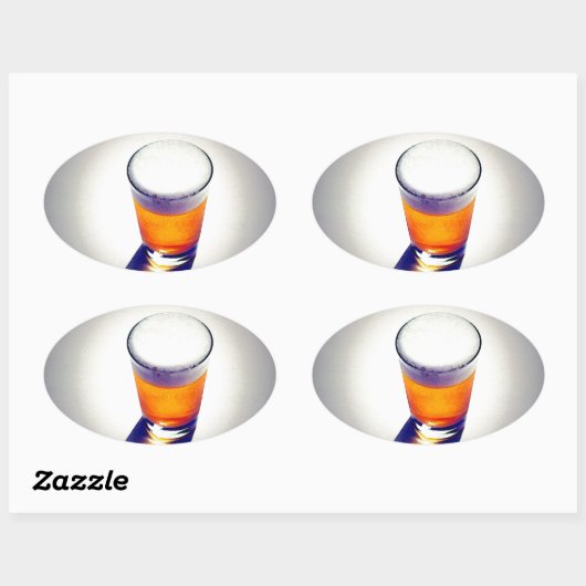 ビール 楕円形シール (シート)