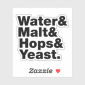 ビール=水&モルト&ホップ&イースト。 シール (シート)
