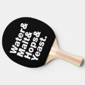 ビール=水&モルト&ホップ&イースト。 卓球ラケット (横)