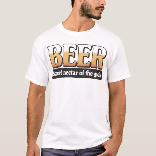 ビール… 神の甘い果汁 Tシャツ (正面)