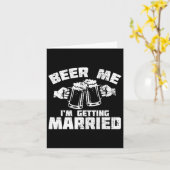 ビール – 私は結婚している新郎Groomsmenファン カード (黄色い花)