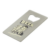 ビール：缶での休暇 クレジットカード栓抜き (正面アングル)