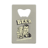 ビール：缶での休暇 クレジットカード栓抜き (裏面)