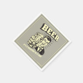 ビール:缶での休暇 スタンダードカクテルナプキン (角)