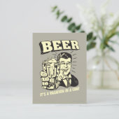 ビール：缶での休暇 ポストカード (スタンド正面)