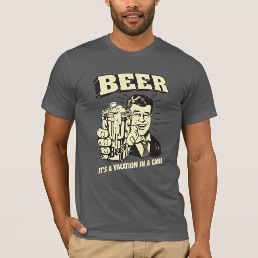 ビール:缶での休暇 Tシャツ (正面)