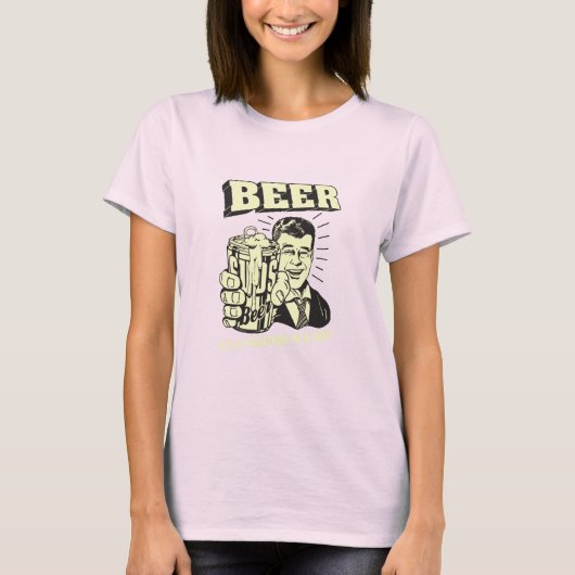 ビール：缶での休暇 Tシャツ (正面)
