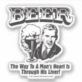 ビール:肝臓を通してハートを探す方法 シール (正面)