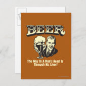ビール:肝臓を通してハートを探す方法 ポストカード (正面/裏面)