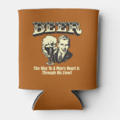 ビール：肝臓を通してハートを探す方法 缶クーラー (正面)