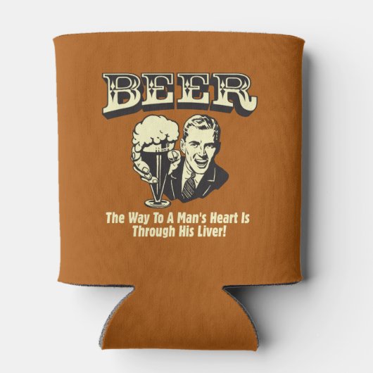 ビール：肝臓を通してハートを探す方法 缶クーラー (裏面)