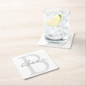 ビール、自分の文字、コースター スクエアペーパーコースター (インサイチュ)