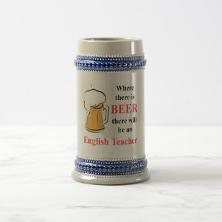 ビール-英語の先生--があるところ ビールジョッキ
