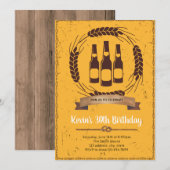 ビール 誕生日パーティー招待状 招待状 (正面/裏面)