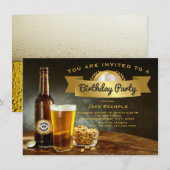 ビール 誕生日パーティー インビテーション (正面/裏面)