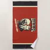 ビール：誰でも趣味が必要 ビーチタオル (正面)