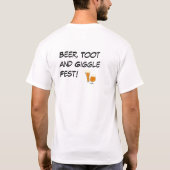 ビール、警笛音およびくすくす笑いのFest Tシャツ (裏面)