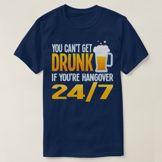 ビール 酔えない 2日酔い 面白い アルコール グラフ Tシャツ (デザイン正面)