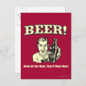ビール：飲み放題 ポストカード (正面/裏面)