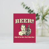 ビール：飲み放題 ポストカード (スタンド正面)