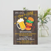 ビール&BBQ 退職パーティーの招待状 招待状 (スタンド正面)