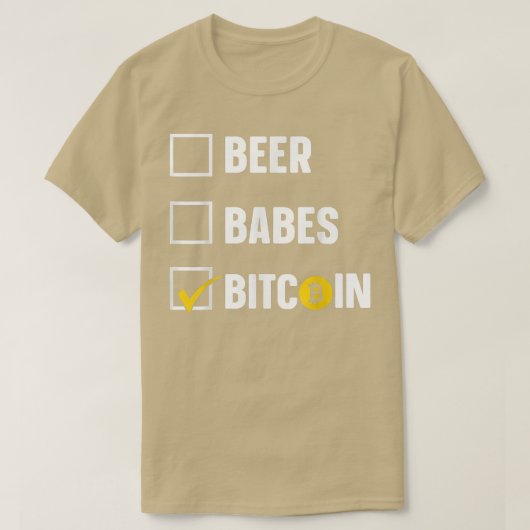 ビールBabes Bitcoin BTC Tシャツ (デザイン正面)