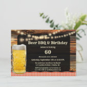 ビールBBQバースデーパーティーの招待 招待状 (スタンド正面)