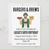 ビールbbq誕生日の招待状 招待状 (正面)