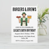 ビールbbq誕生日の招待状 招待状 (スタンド正面)