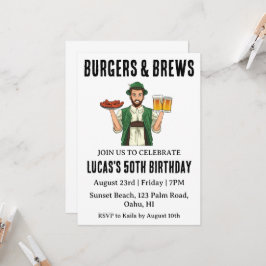 ビールbbq誕生日の招待状 招待状