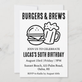 ビールbbq誕生日の招待状 招待状