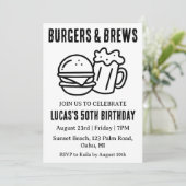 ビールbbq誕生日の招待状 招待状 (スタンド正面)