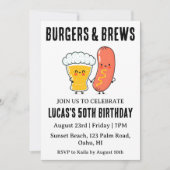 ビールbbq誕生日の招待状 招待状 (正面)