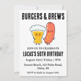 ビールbbq誕生日の招待状 招待状