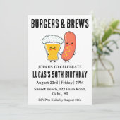 ビールbbq誕生日の招待状 招待状 (スタンド正面)