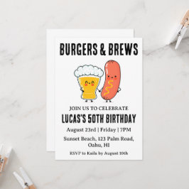 ビールbbq誕生日の招待状 招待状