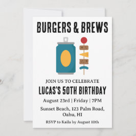 ビールbbq誕生日の招待状 招待状
