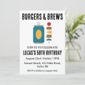 ビールbbq誕生日の招待状 招待状 (スタンド正面)