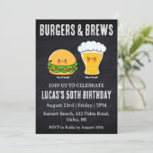 ビールbbq誕生日の招待状 招待状 (スタンド正面)