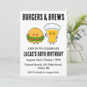 ビールbbq誕生日の招待状 招待状 (スタンド正面)