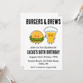 ビールbbq誕生日の招待状 招待状