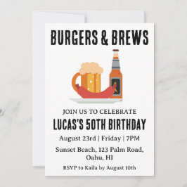ビールbbq誕生日の招待状 招待状
