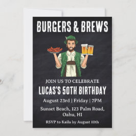 ビールbbq誕生日の招待状 招待状