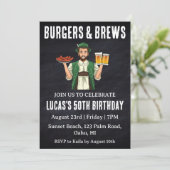 ビールbbq誕生日の招待状 招待状 (スタンド正面)