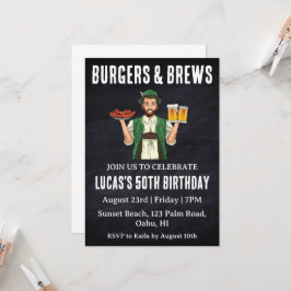 ビールbbq誕生日の招待状 招待状