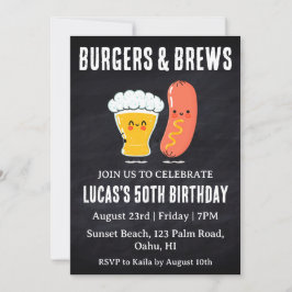 ビールbbq誕生日の招待状 招待状