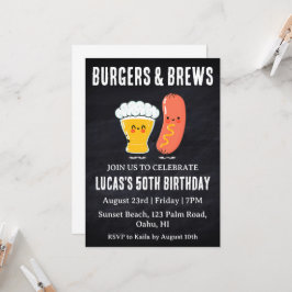 ビールbbq誕生日の招待状 招待状